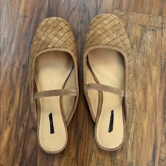 Madewell The Greta Woven Suede Ballet Flat Mule Warm Hickory Size 5.5 - Picture 7 of 10